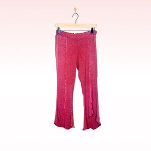 FREE PEOPLE burgundy linen pants (Sz XS)